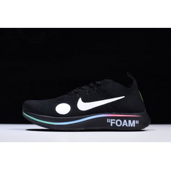 2018 Off-White x Nike Zoom Fly Mercurial Flyknit Black Volt-White AO2115-001 Shoes